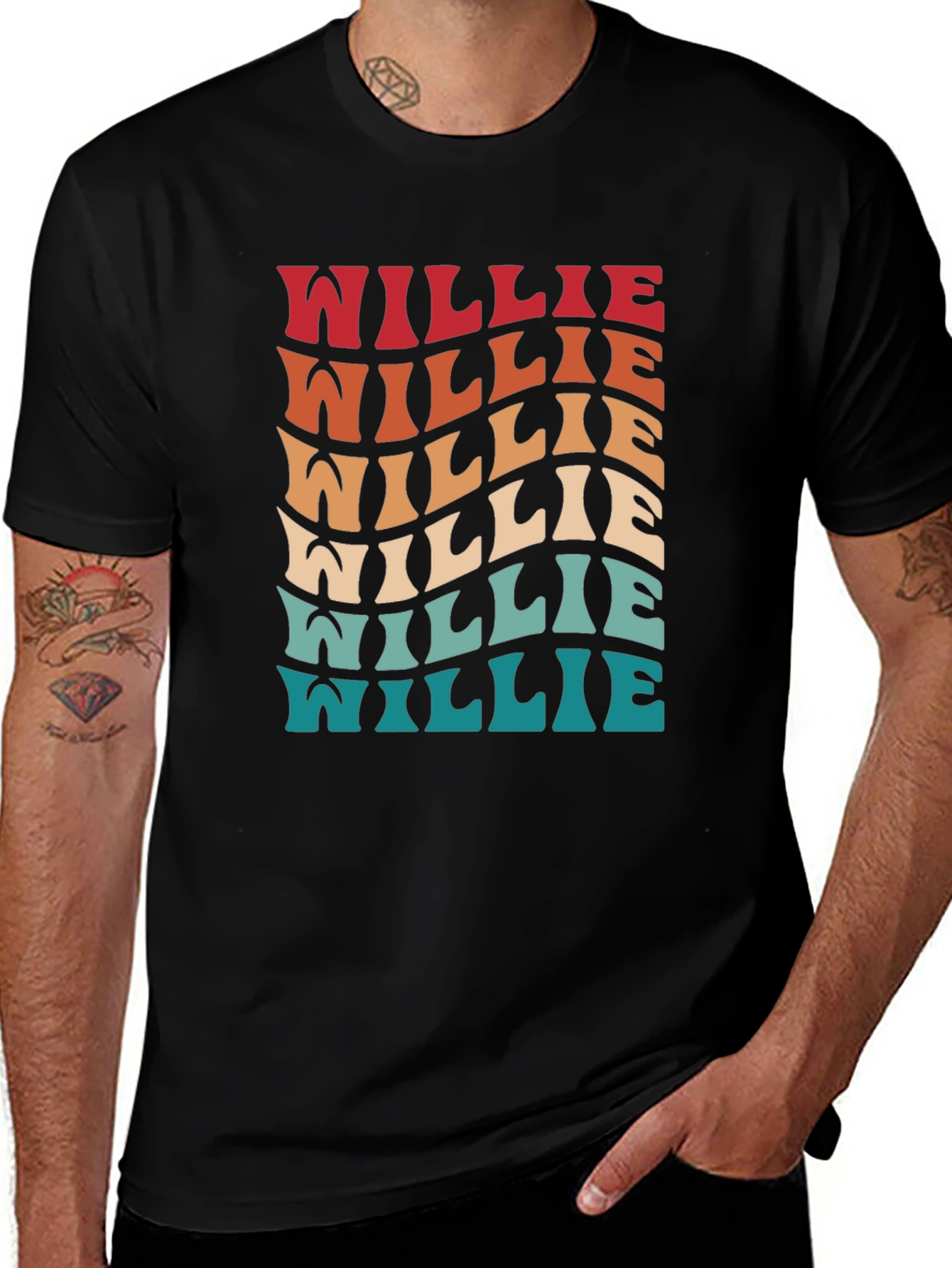 Retro Willie T-Shirt - Groovy Style
