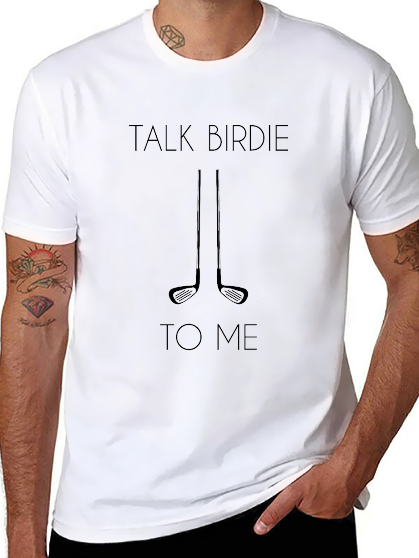 Talk Birdie to Me Black Golf T-Shirt