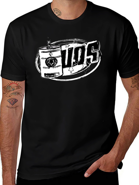 Vintage Style UOS Black T-Shirt