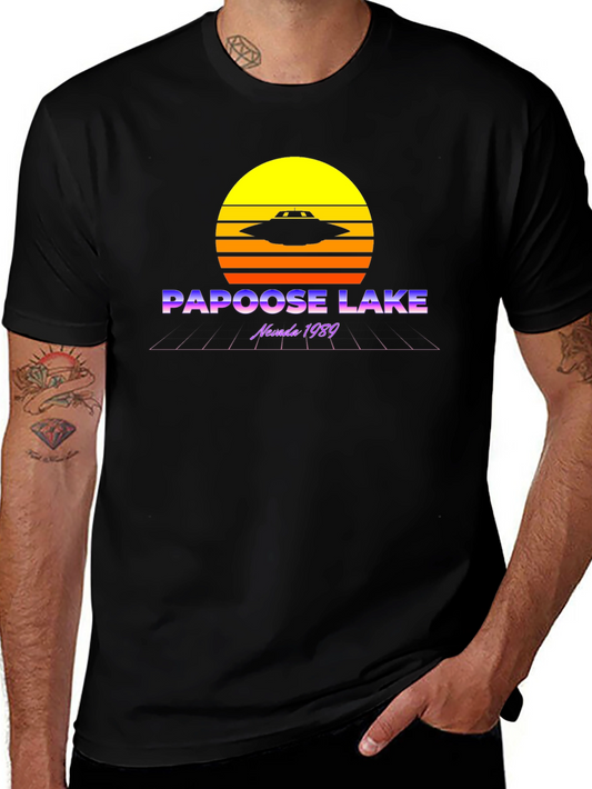Papoose Lake 1989 Retro UFO Graphic T-Shirt