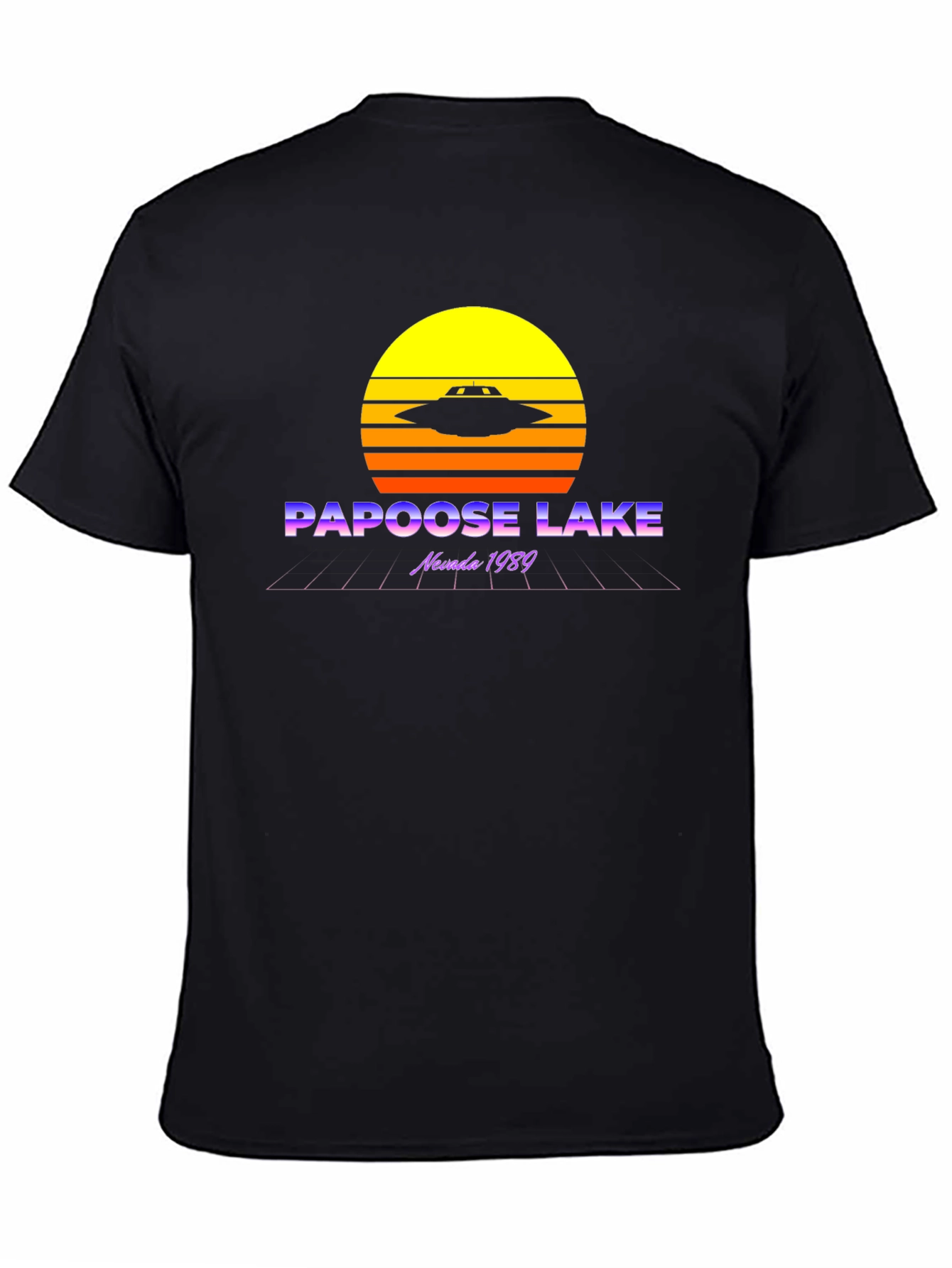 Papoose Lake 1989 Retro UFO Graphic T-Shirt