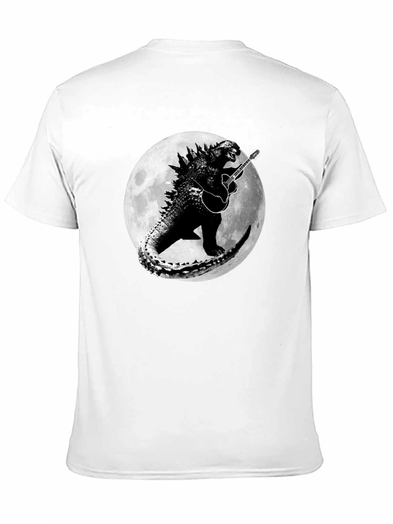 Godzilla Guitar Moon Black T-Shirt