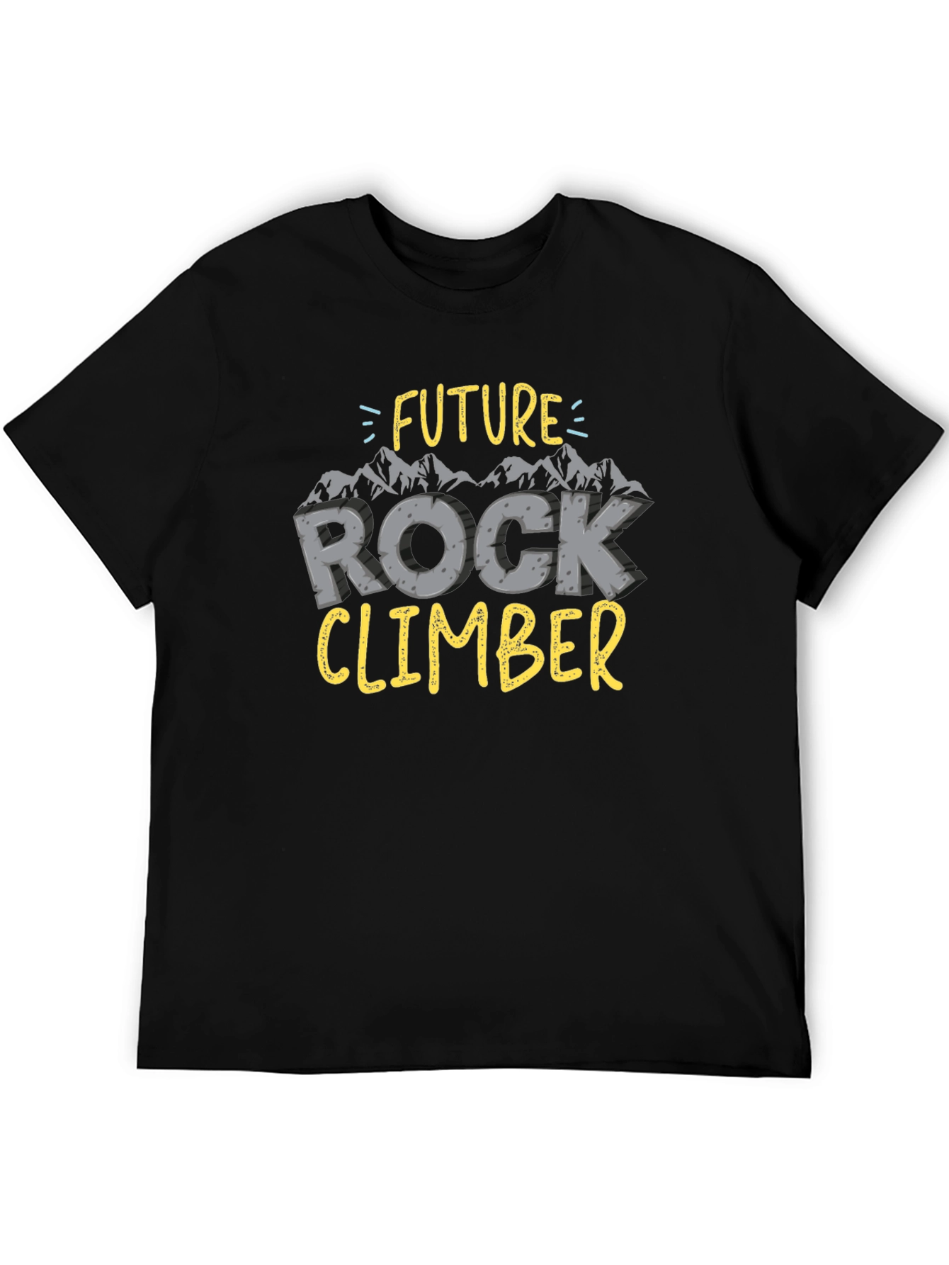 Future Rock Climber T-Shirt Black Cotton Tee