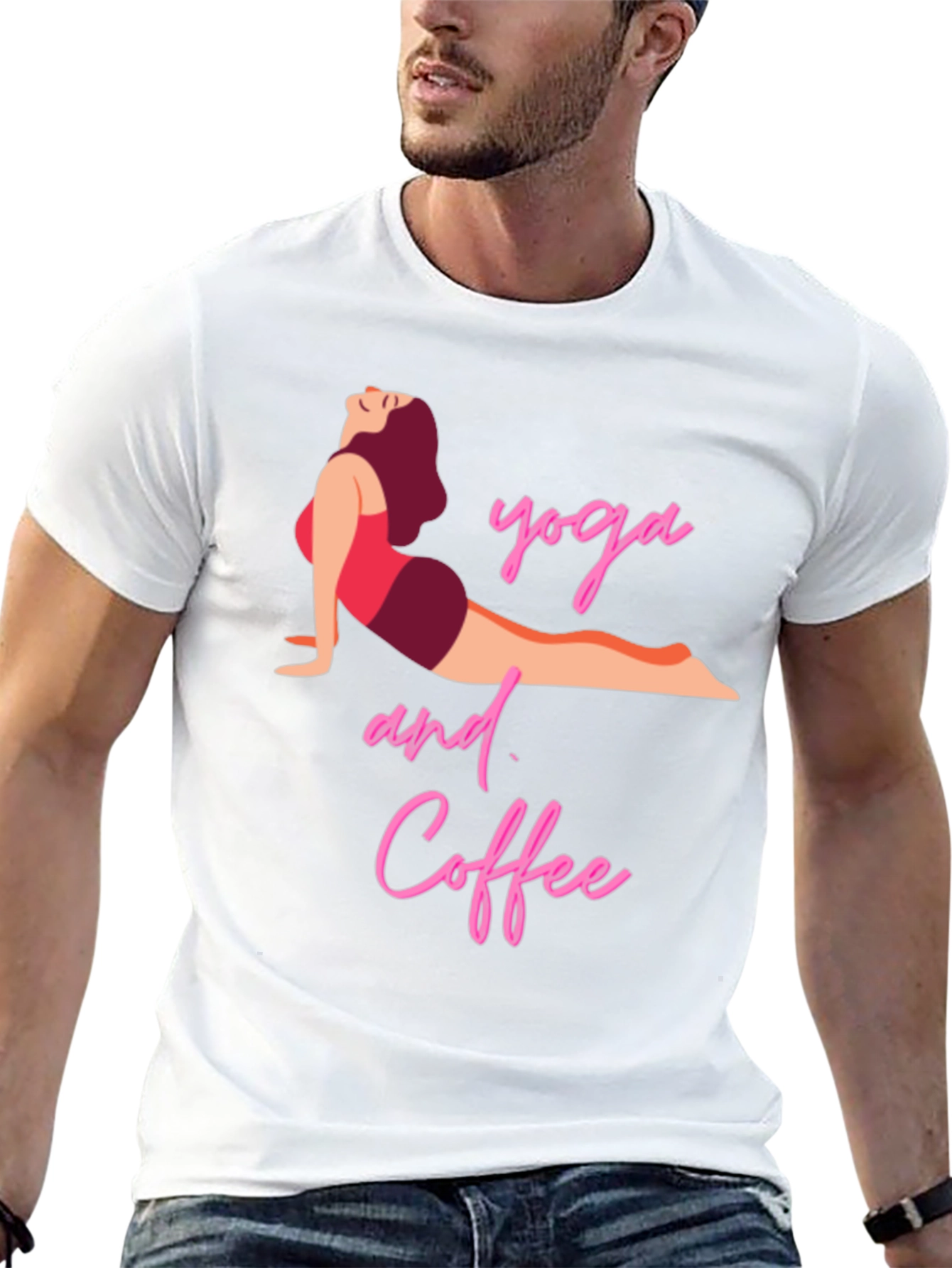 Yoga and Coffee T-Shirt - Black