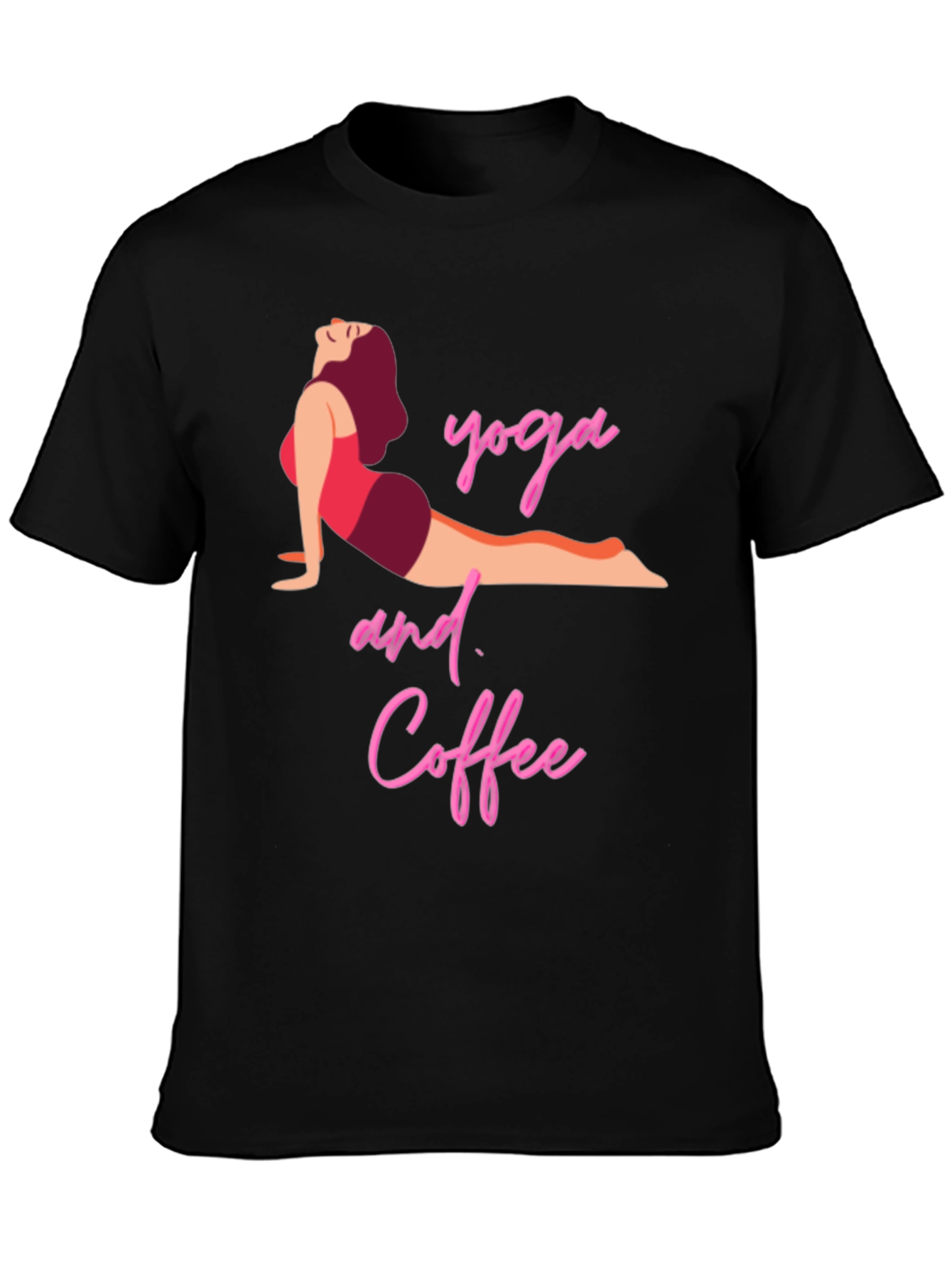 Yoga and Coffee T-Shirt - Black
