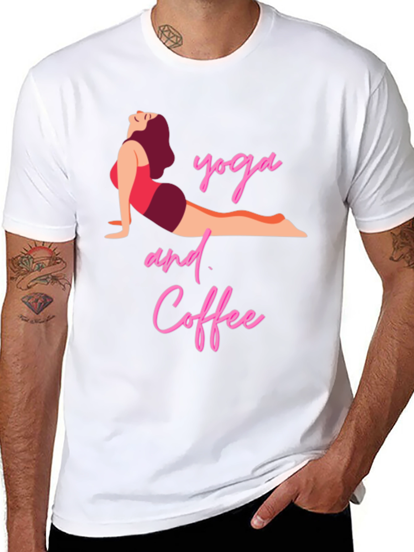 Yoga and Coffee T-Shirt - Black