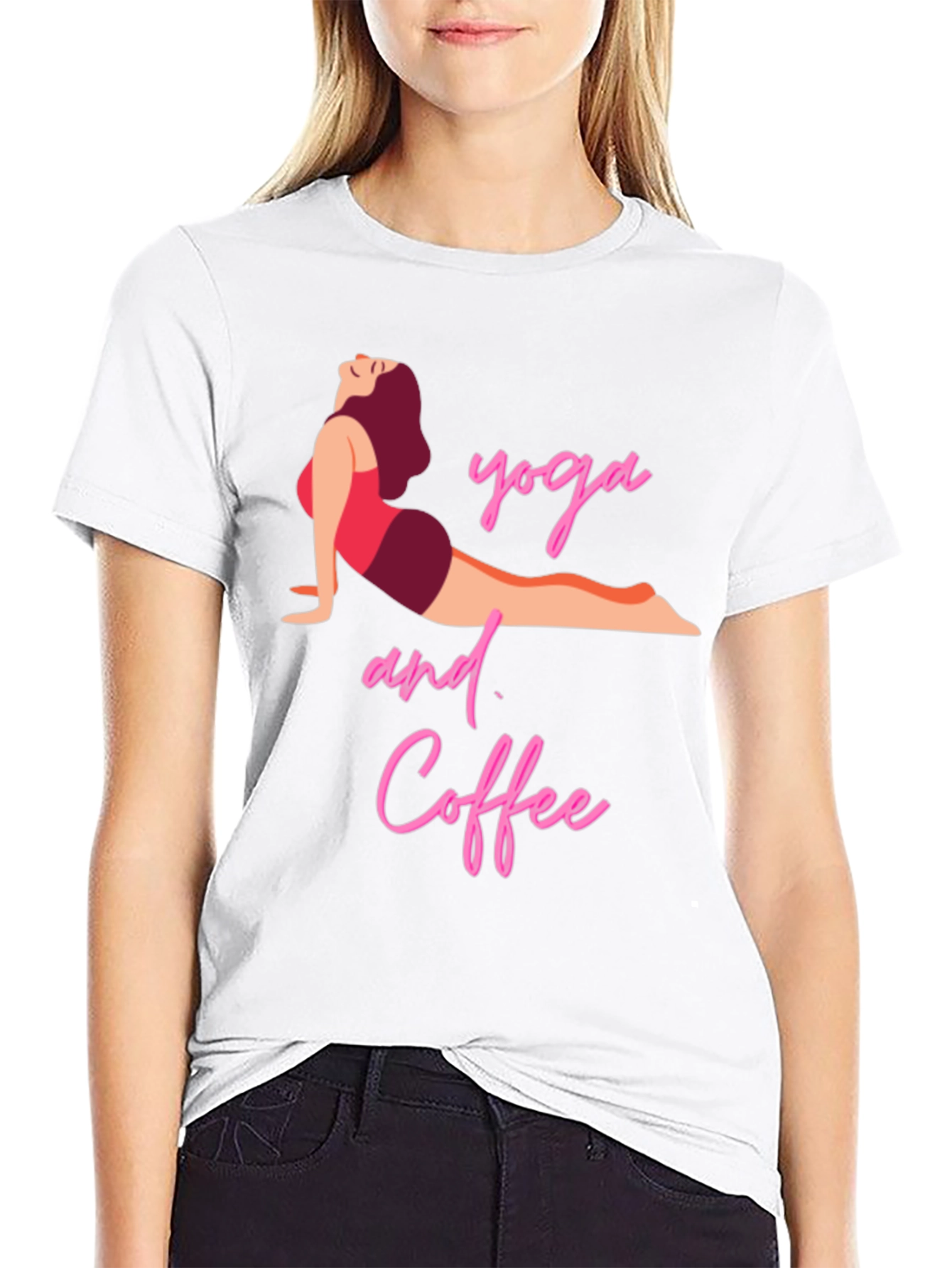 Yoga and Coffee T-Shirt - Black