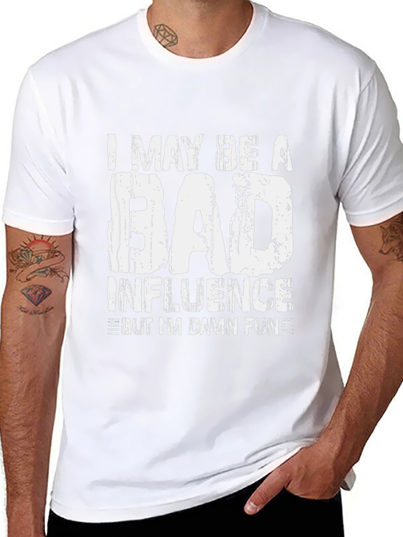 I May Be a Bad Influence Mens Tee