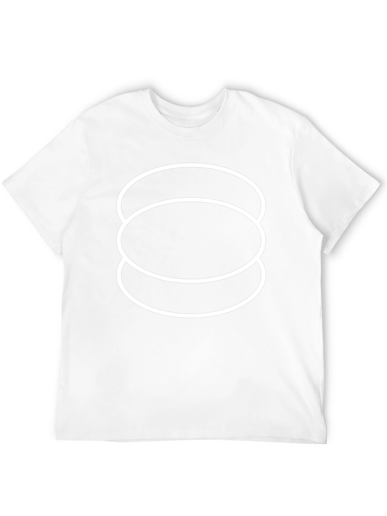Abstract Circles Graphic Print Black T-Shirt