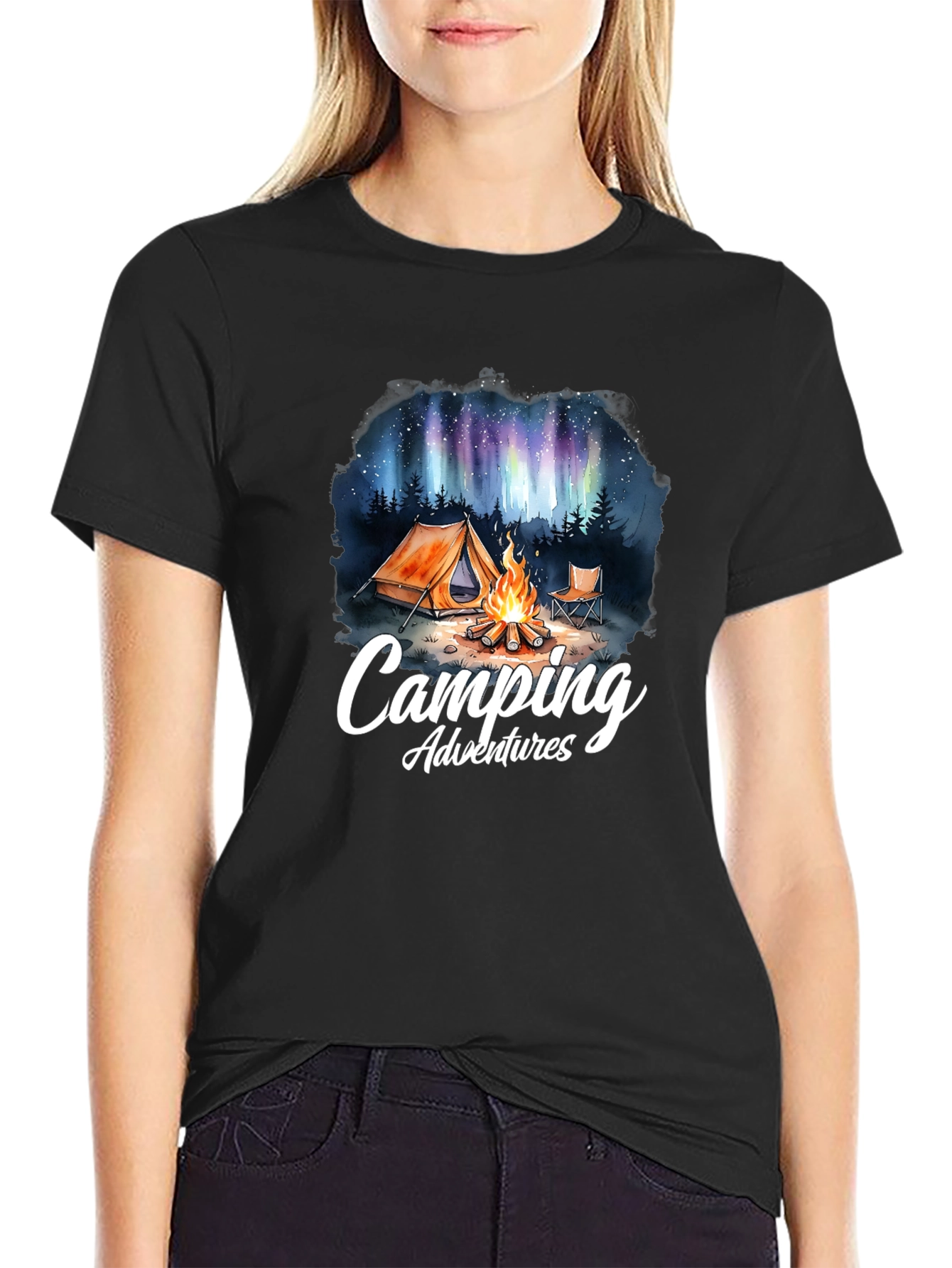 Camping Adventures Graphic Tee - Outdoor Nature Design