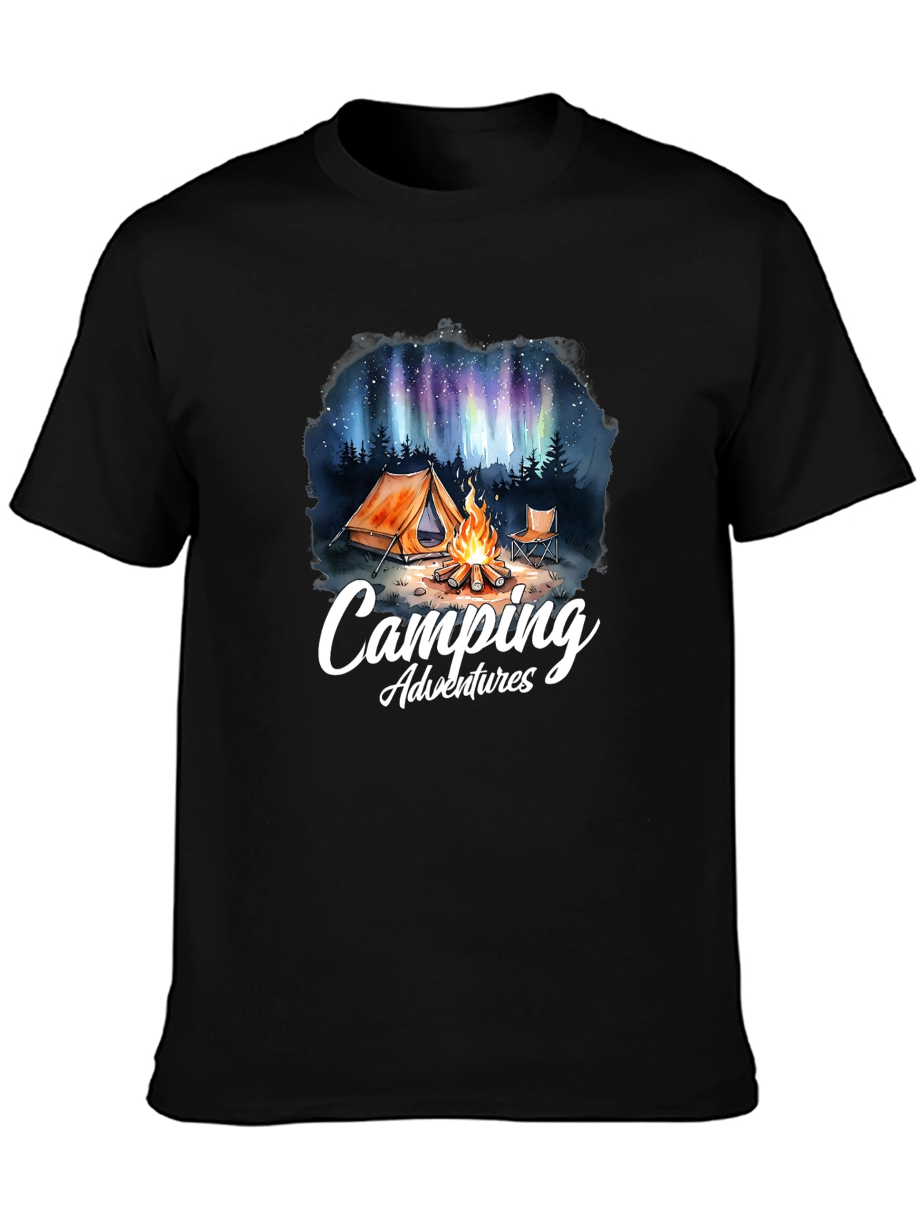 Camping Adventures Graphic Tee - Outdoor Nature Design