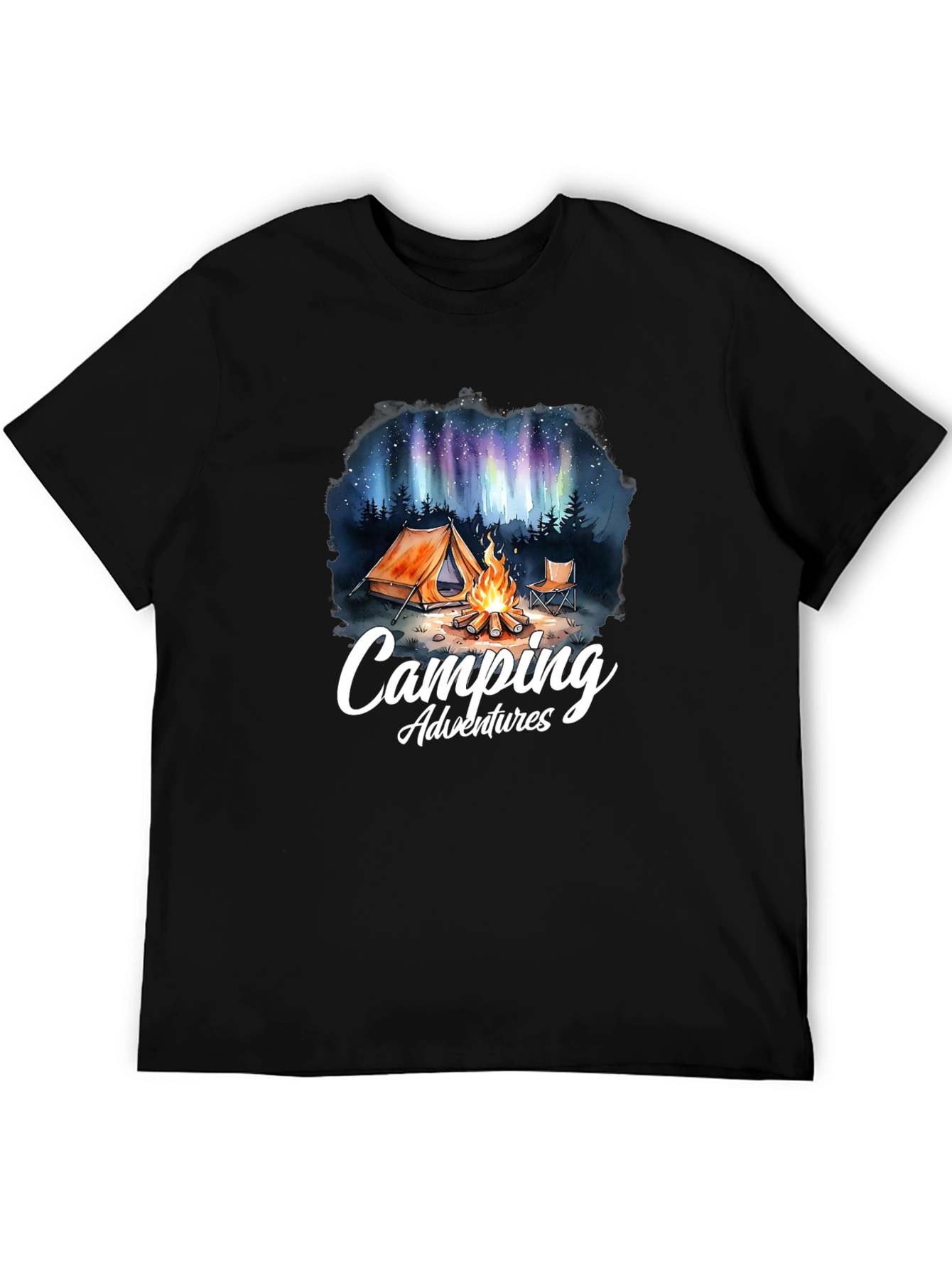 Camping Adventures Graphic Tee - Outdoor Nature Design