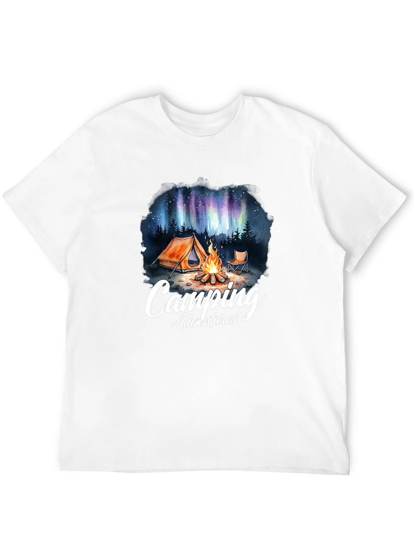 Camping Adventures Graphic Tee - Outdoor Nature Design