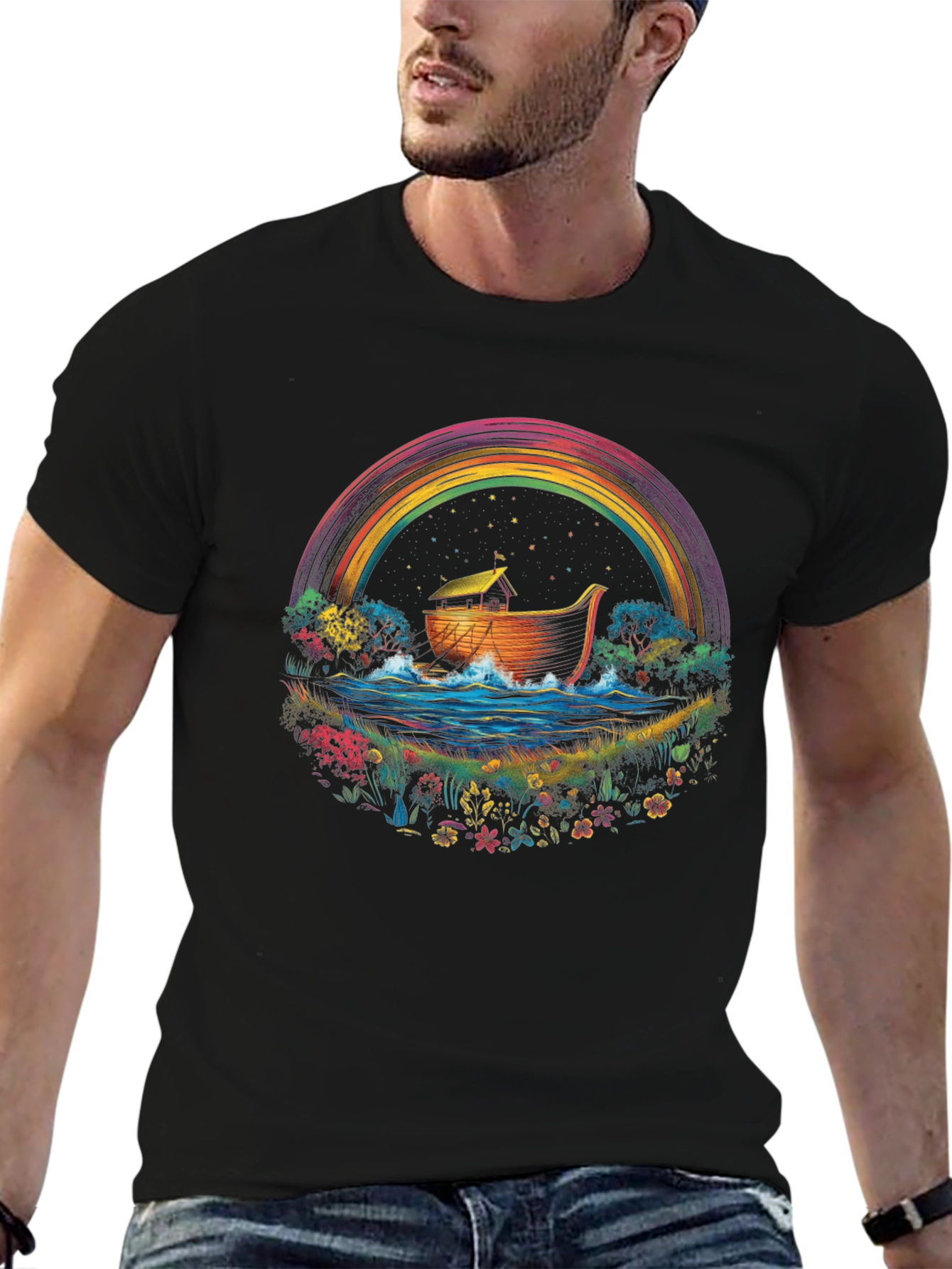 Noahs Ark Rainbow T-Shirt