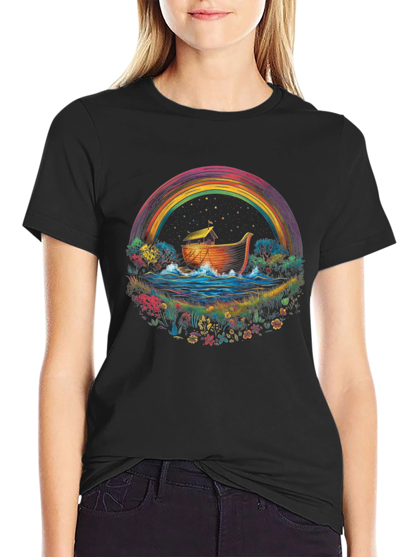 Noahs Ark Rainbow T-Shirt
