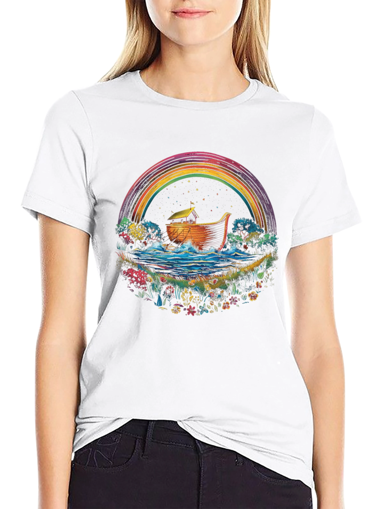 Noahs Ark Rainbow T-Shirt