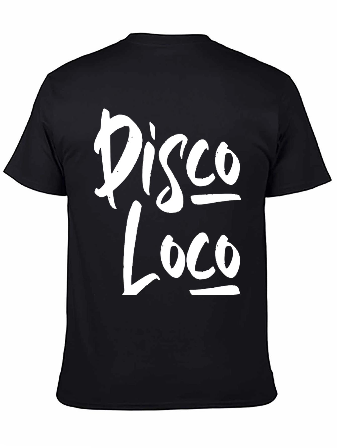 Disco Loco Graphic Tee - Black Cotton T-Shirt