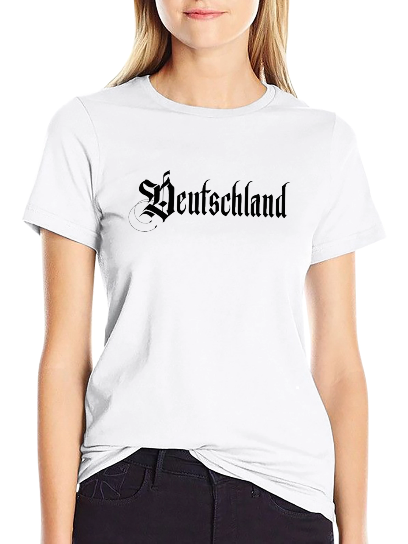 Deutschland Gothic Script Black T-Shirt