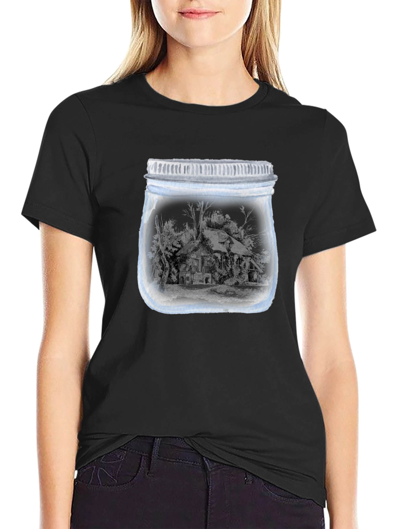 Jarred Cabin Tee - Unique Graphic Print Shirt