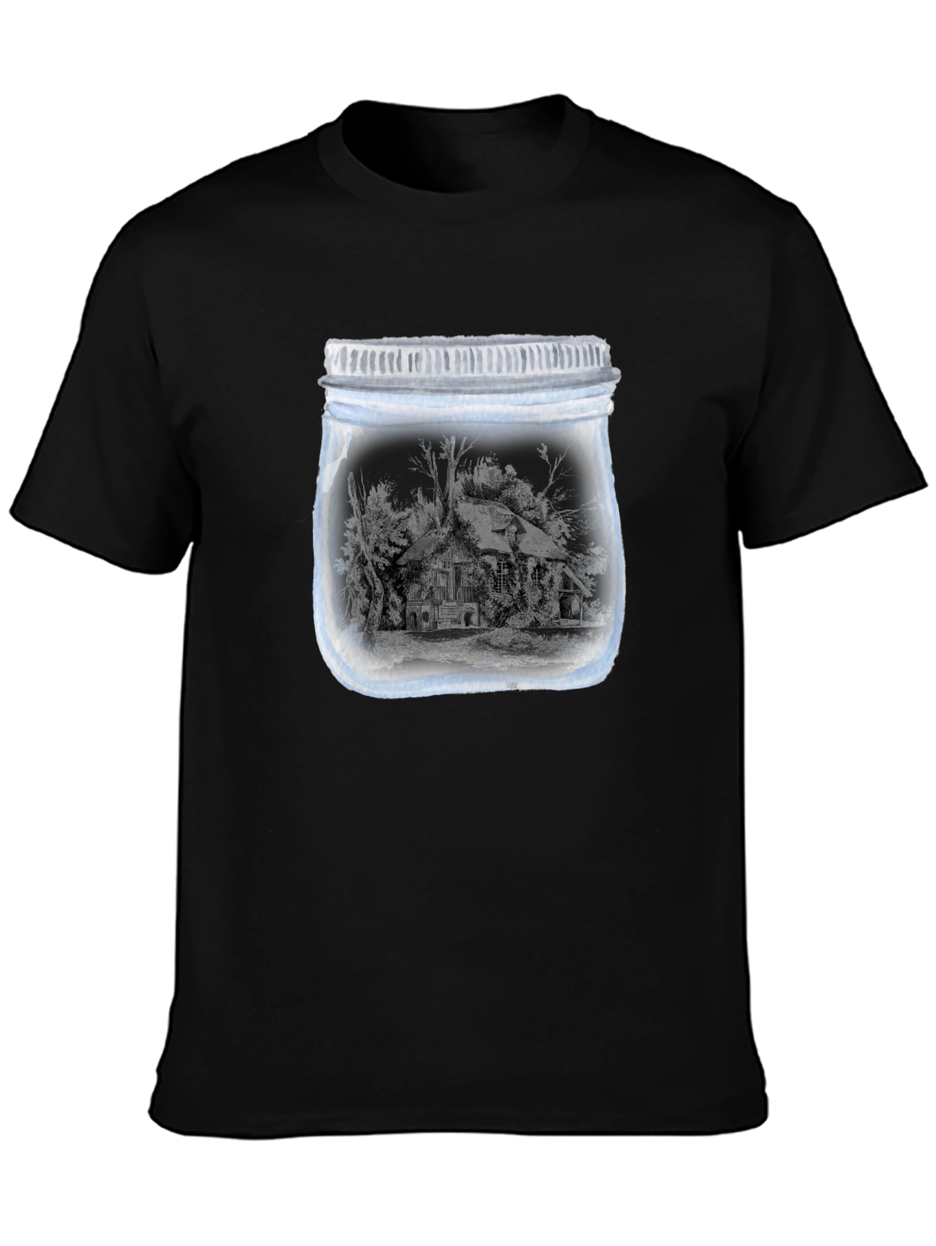 Jarred Cabin Tee - Unique Graphic Print Shirt