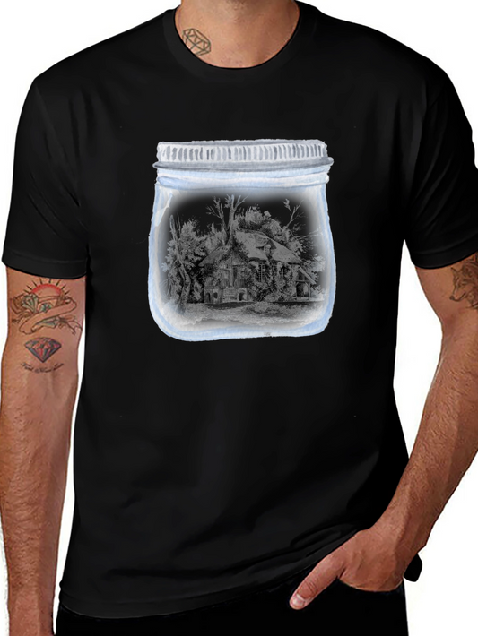 Jarred Cabin Tee - Unique Graphic Print Shirt