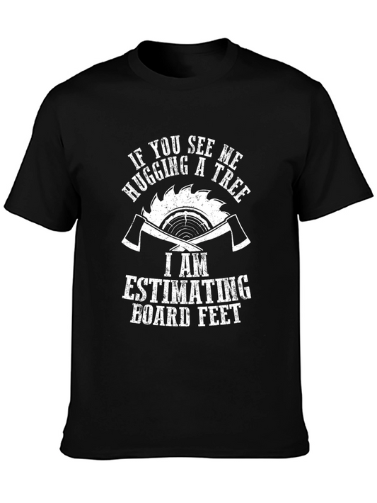 Humorous Lumberjack Tree Hugger T-Shirt