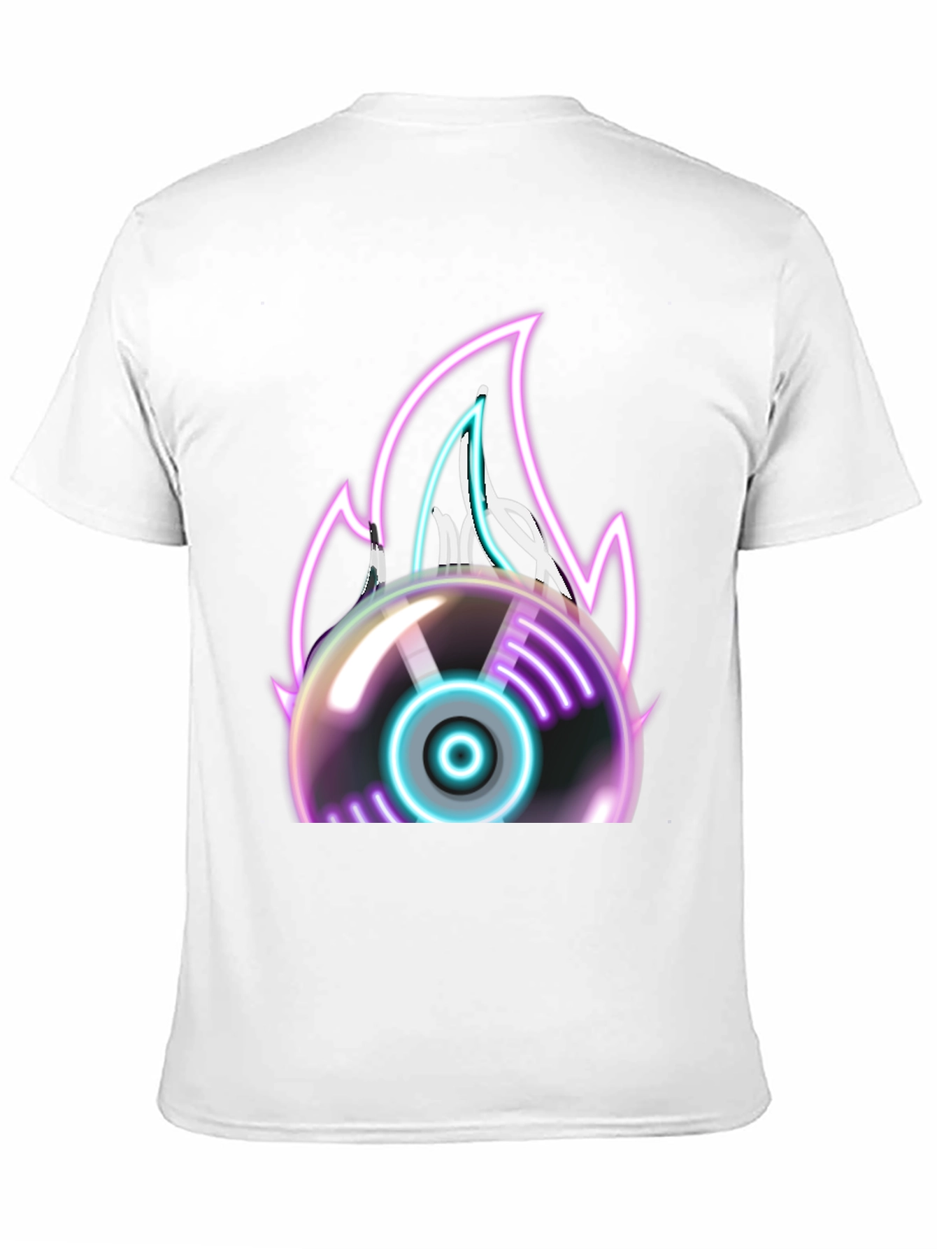 Neon Flame Vinyl Record Graphic Tee