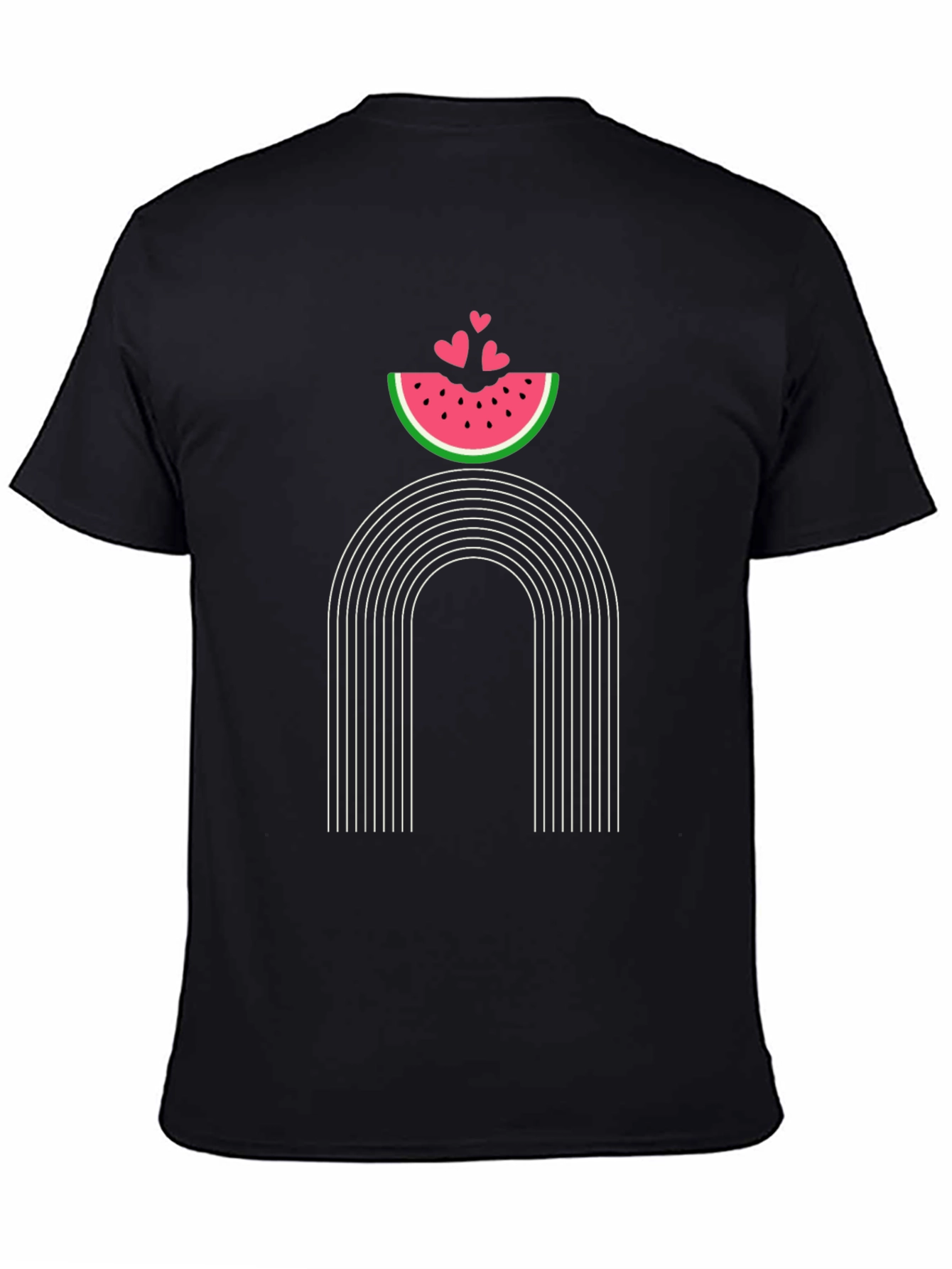 Watermelon Rainbow Graphic Tee - Trendy Casual Style