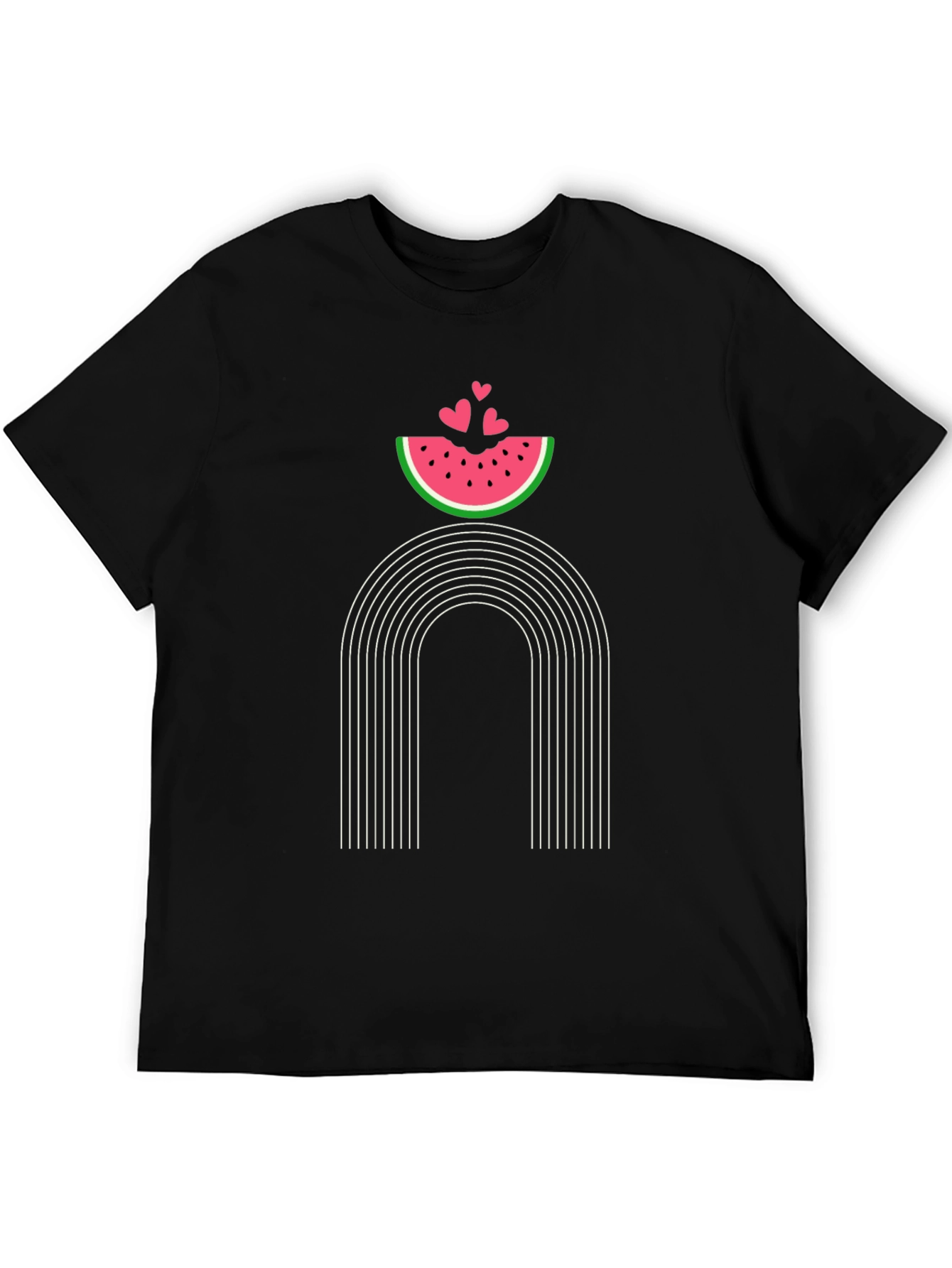 Watermelon Rainbow Graphic Tee - Trendy Casual Style