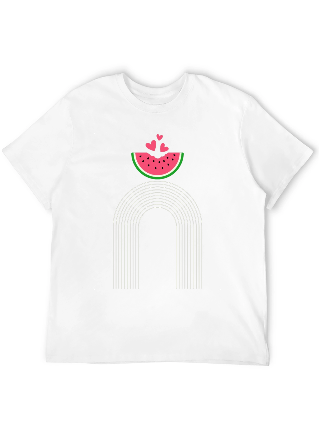 Watermelon Rainbow Graphic Tee - Trendy Casual Style