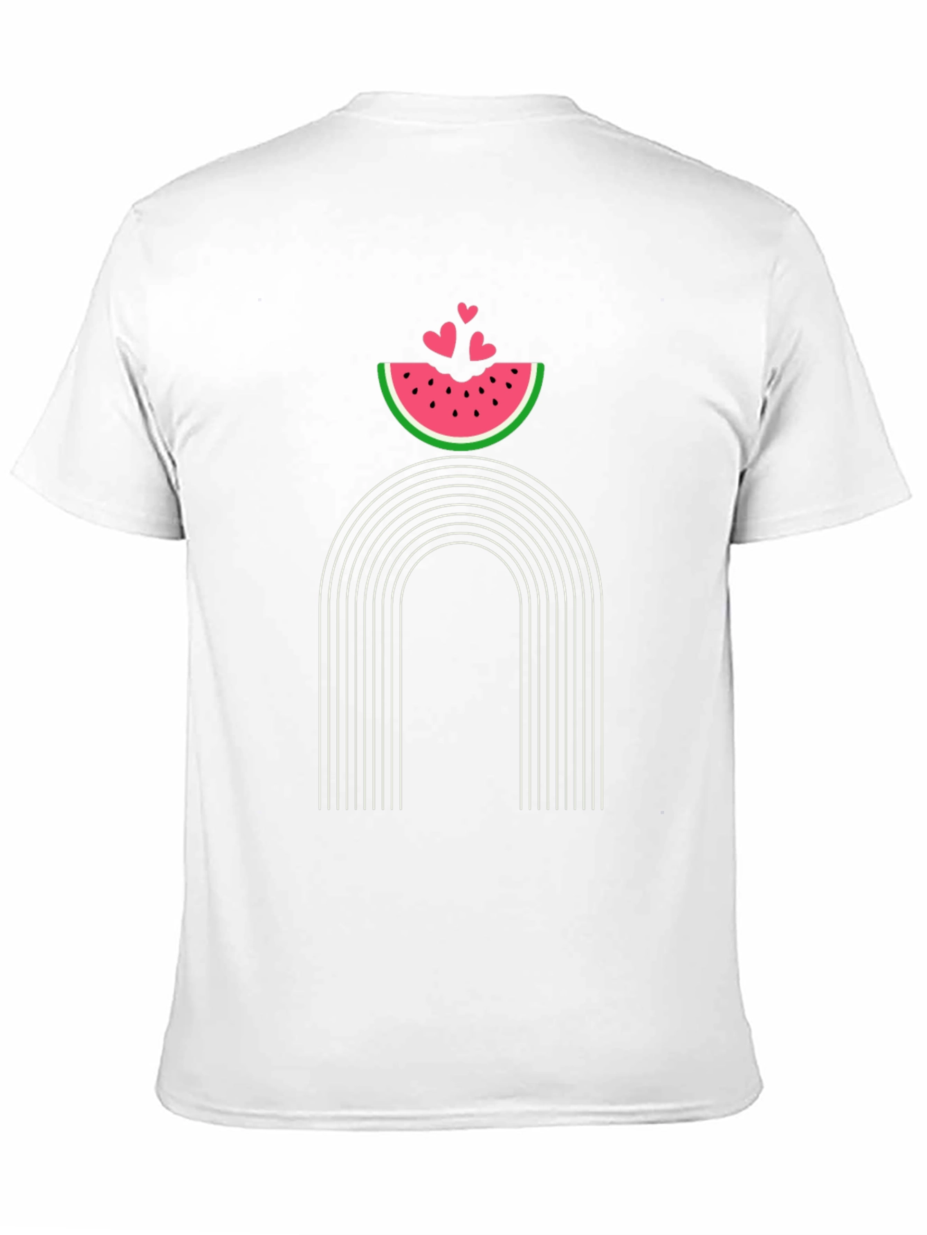 Watermelon Rainbow Graphic Tee - Trendy Casual Style