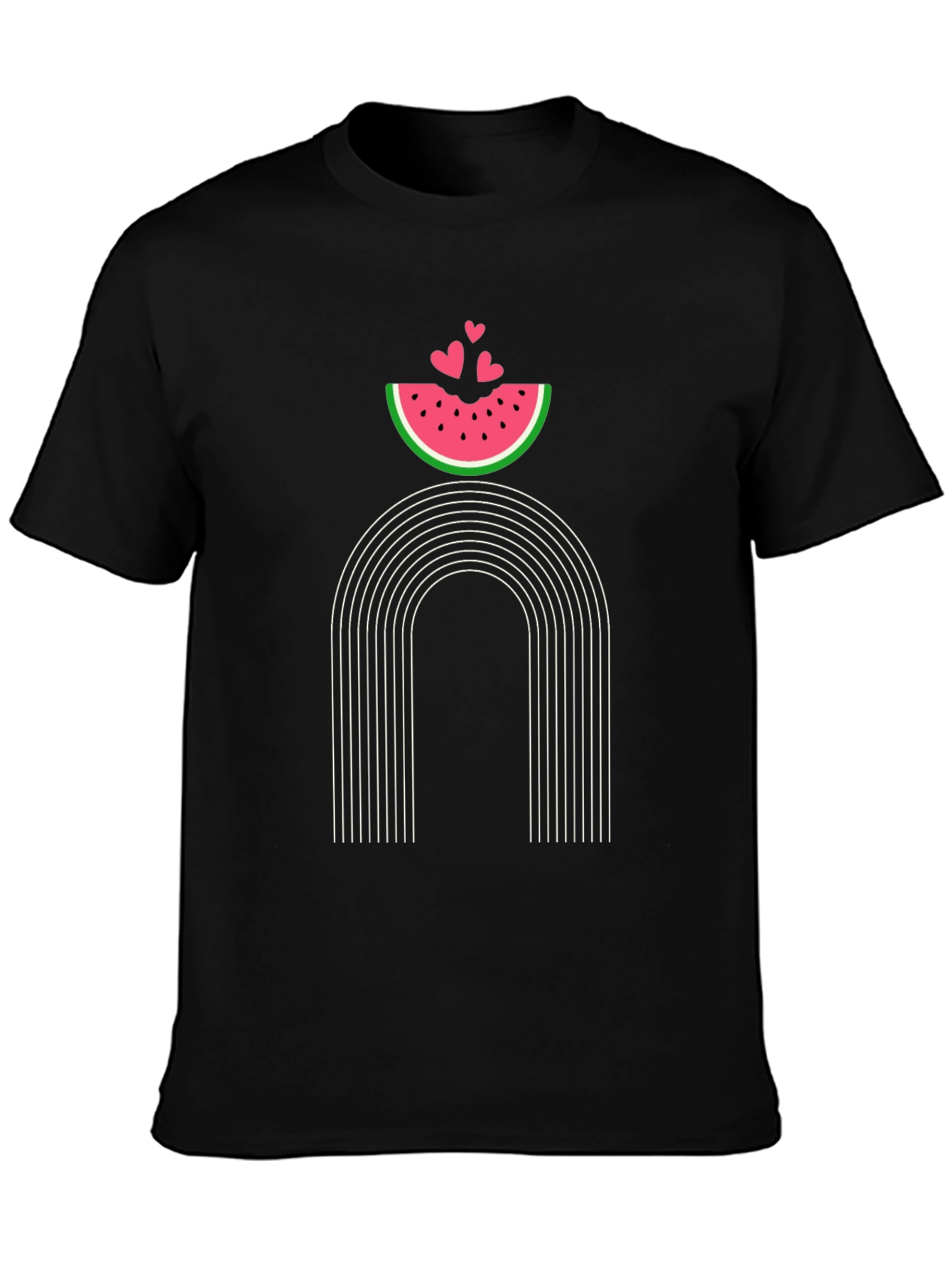 Watermelon Rainbow Graphic Tee - Trendy Casual Style