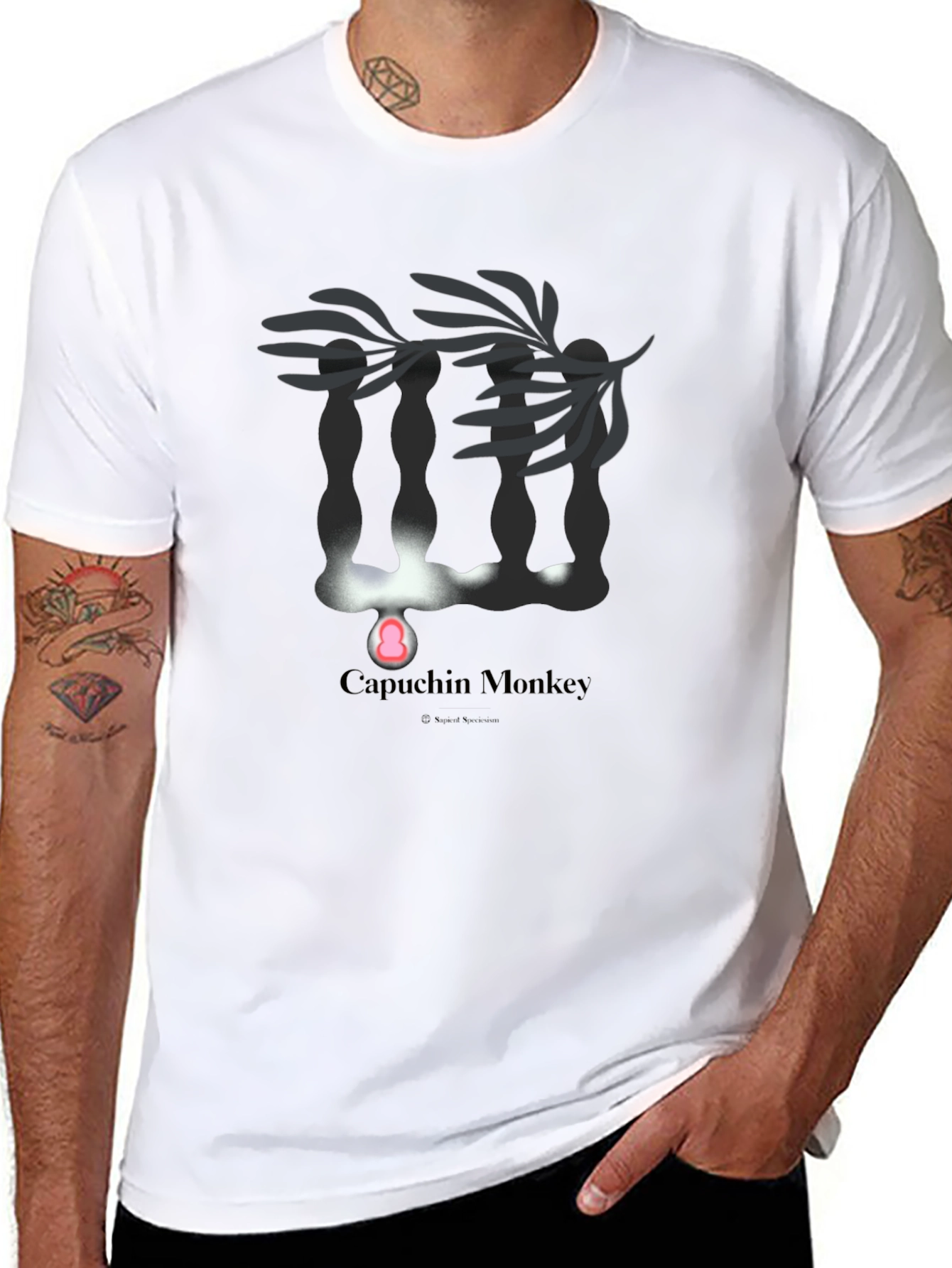 Capuchin Monkey Graphic Tee - Soft Cotton Blend