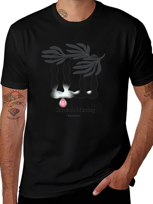 Capuchin Monkey Graphic Tee - Soft Cotton Blend