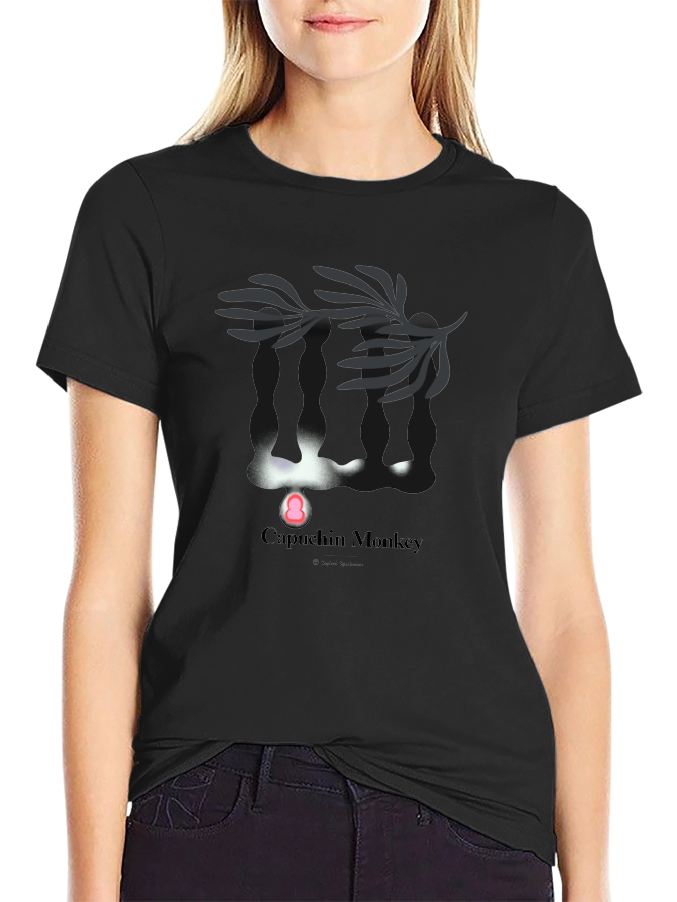 Capuchin Monkey Graphic Tee - Soft Cotton Blend