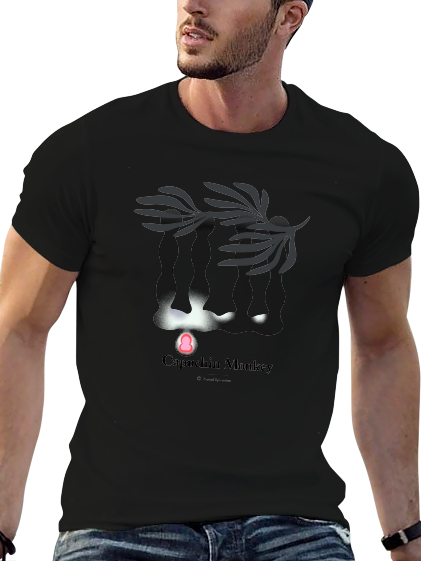 Capuchin Monkey Graphic Tee - Soft Cotton Blend