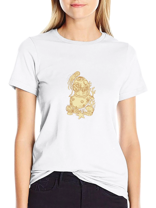 Diver Helmet Graphic Tee - Black