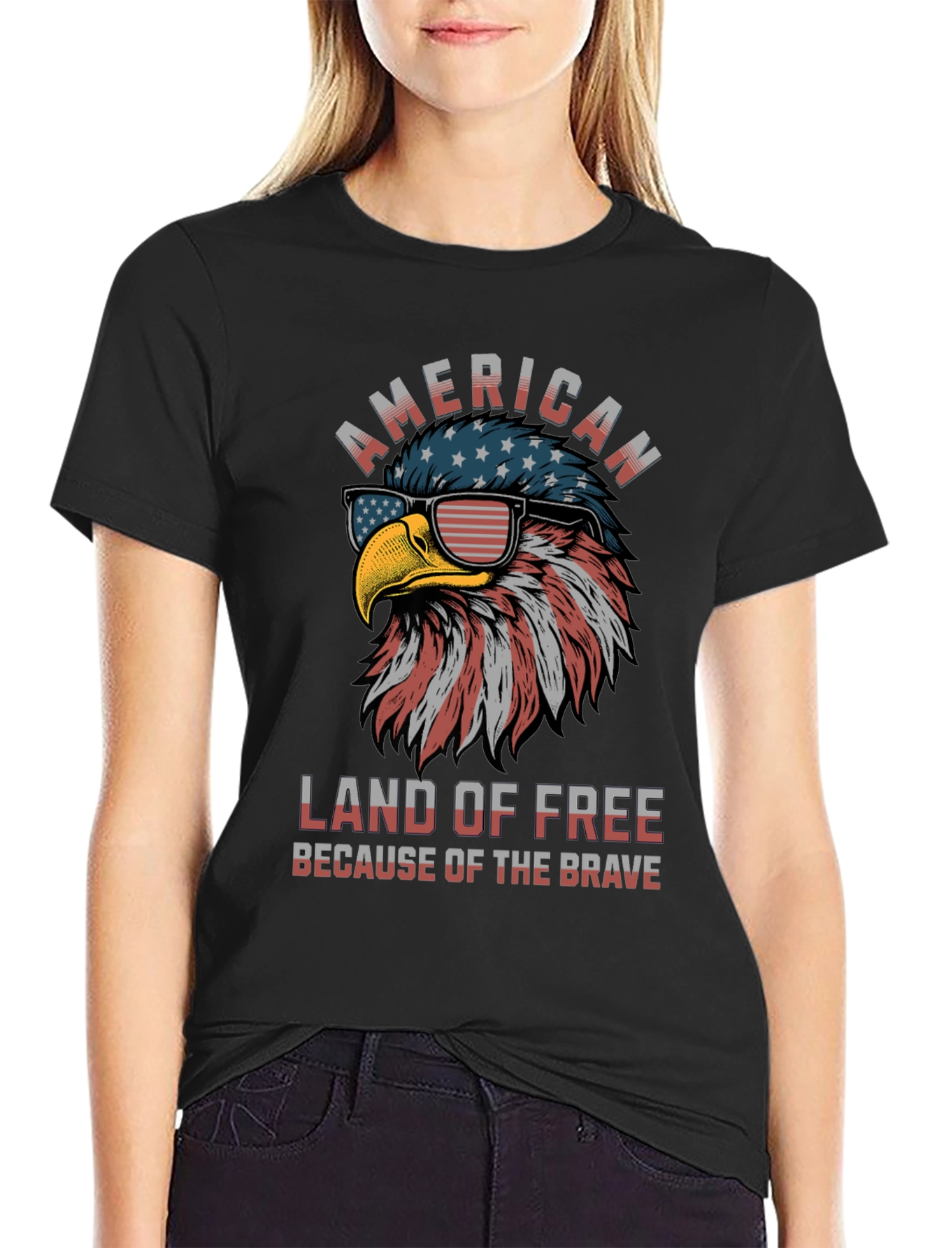 American Eagle Graphic T-Shirt - Land of the Free