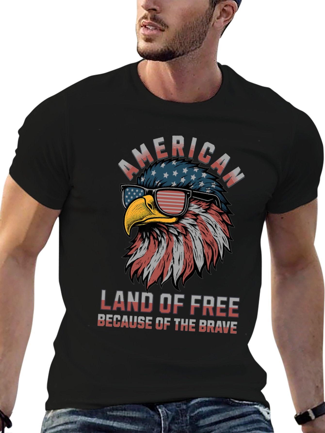 American Eagle Graphic T-Shirt - Land of the Free