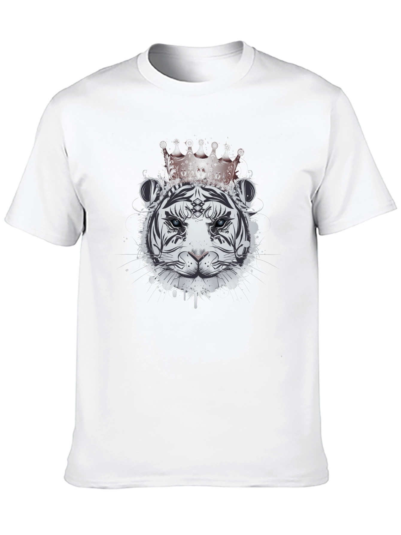 Royal Tiger Graphic Tee - Black Cotton Shirt