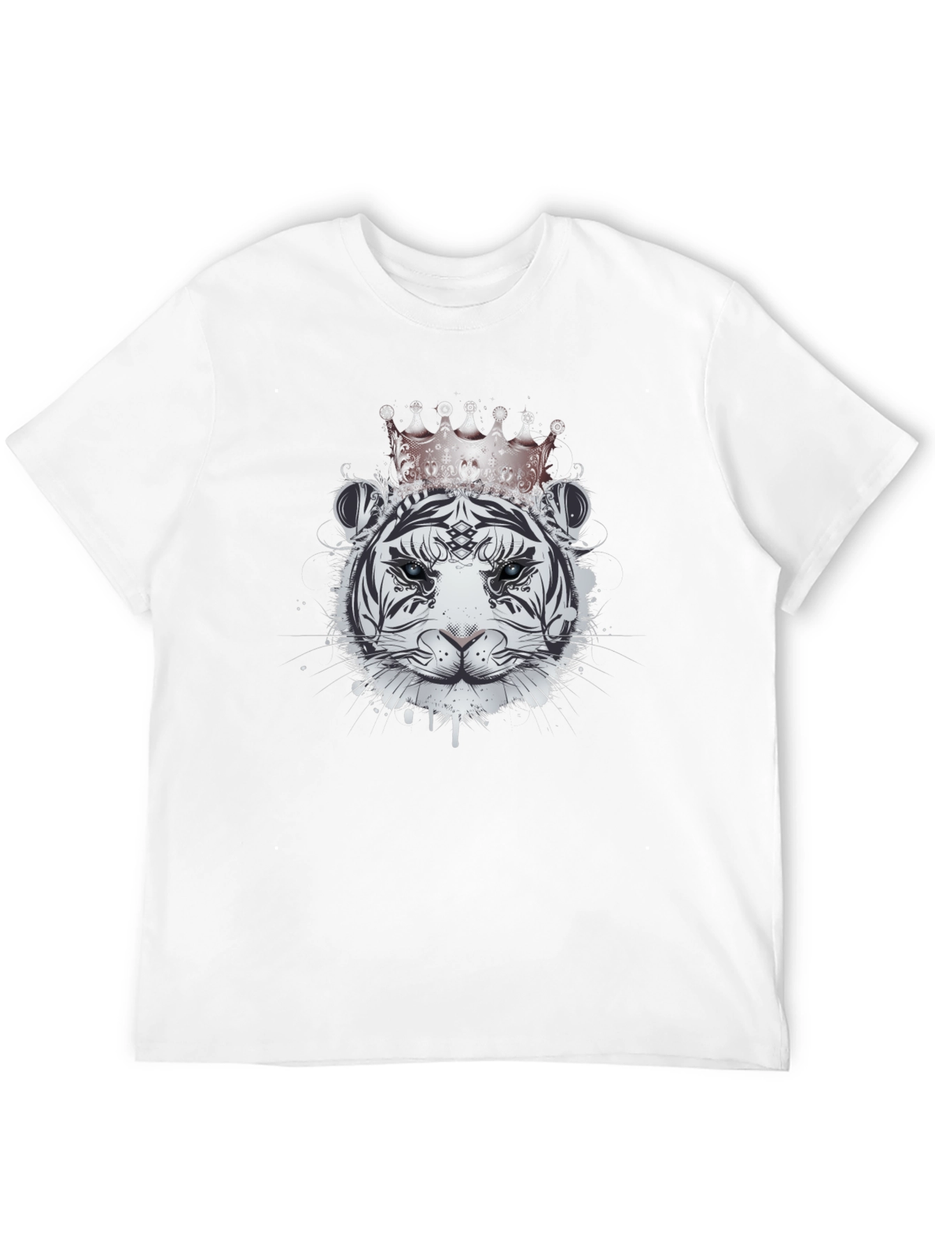 Royal Tiger Graphic Tee - Black Cotton Shirt