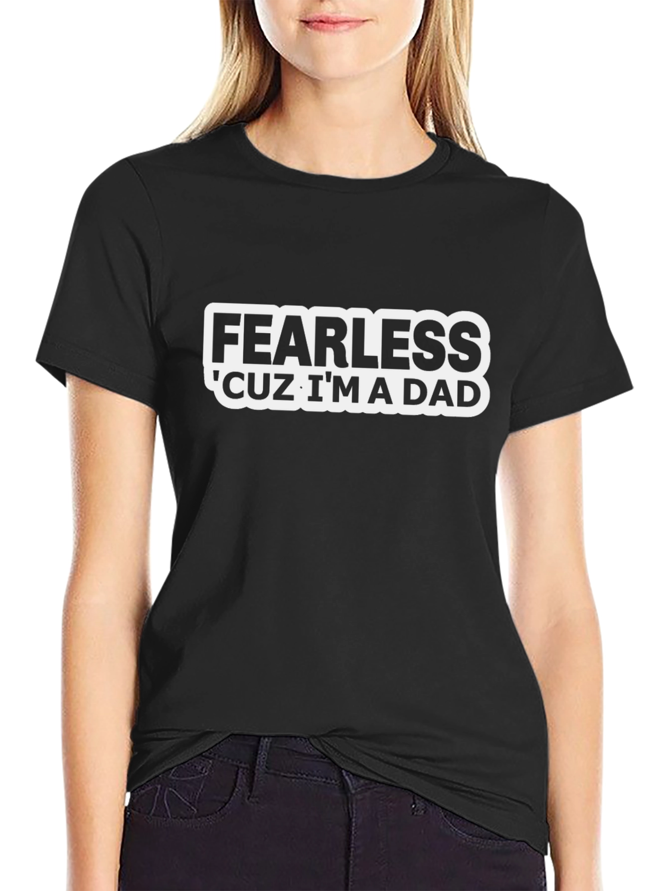 Fearless Dad Black Graphic Tee