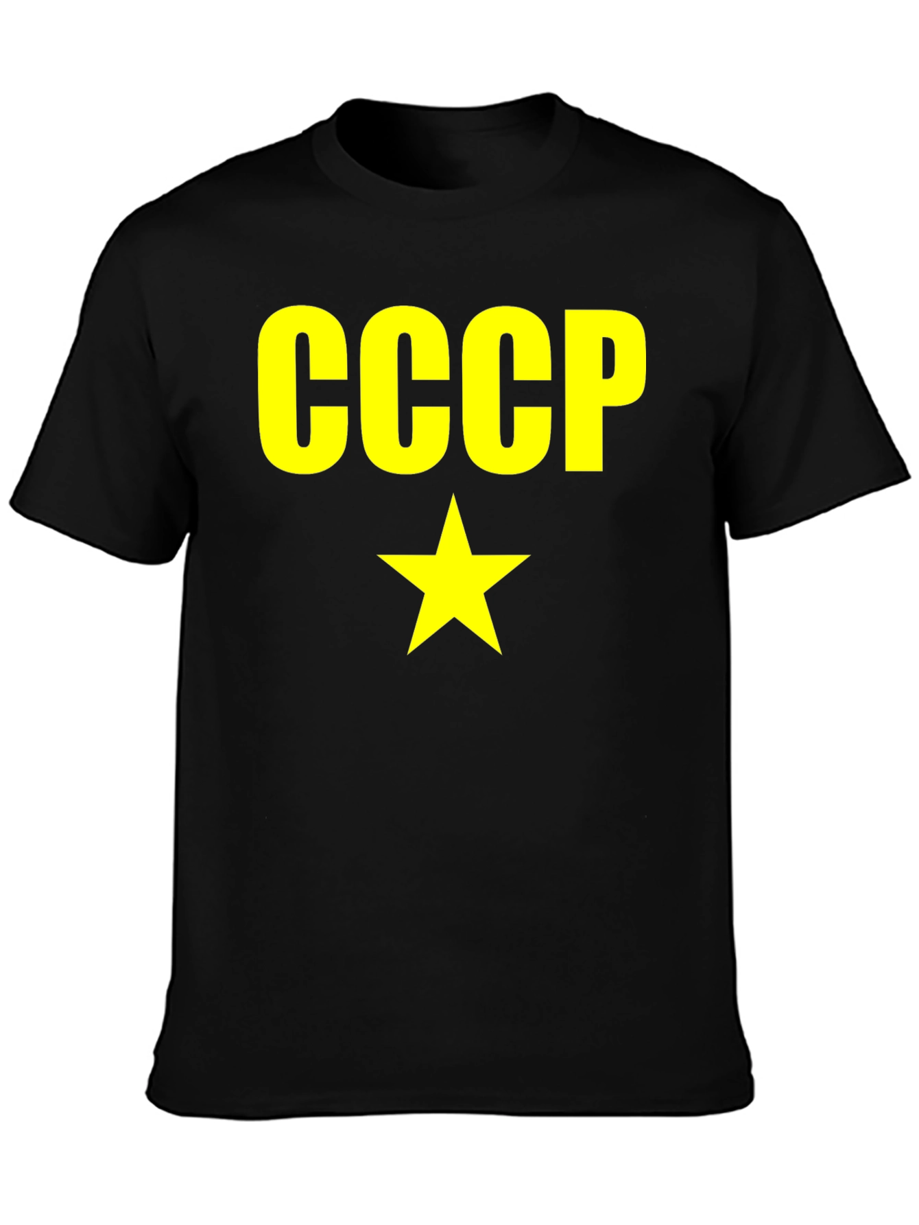 CCCP Soviet Union Star Graphic Black T-Shirt