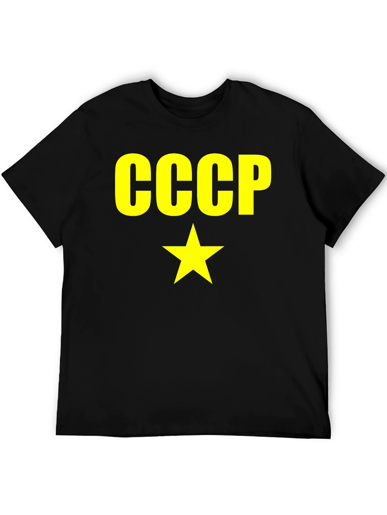 CCCP Soviet Union Star Graphic Black T-Shirt