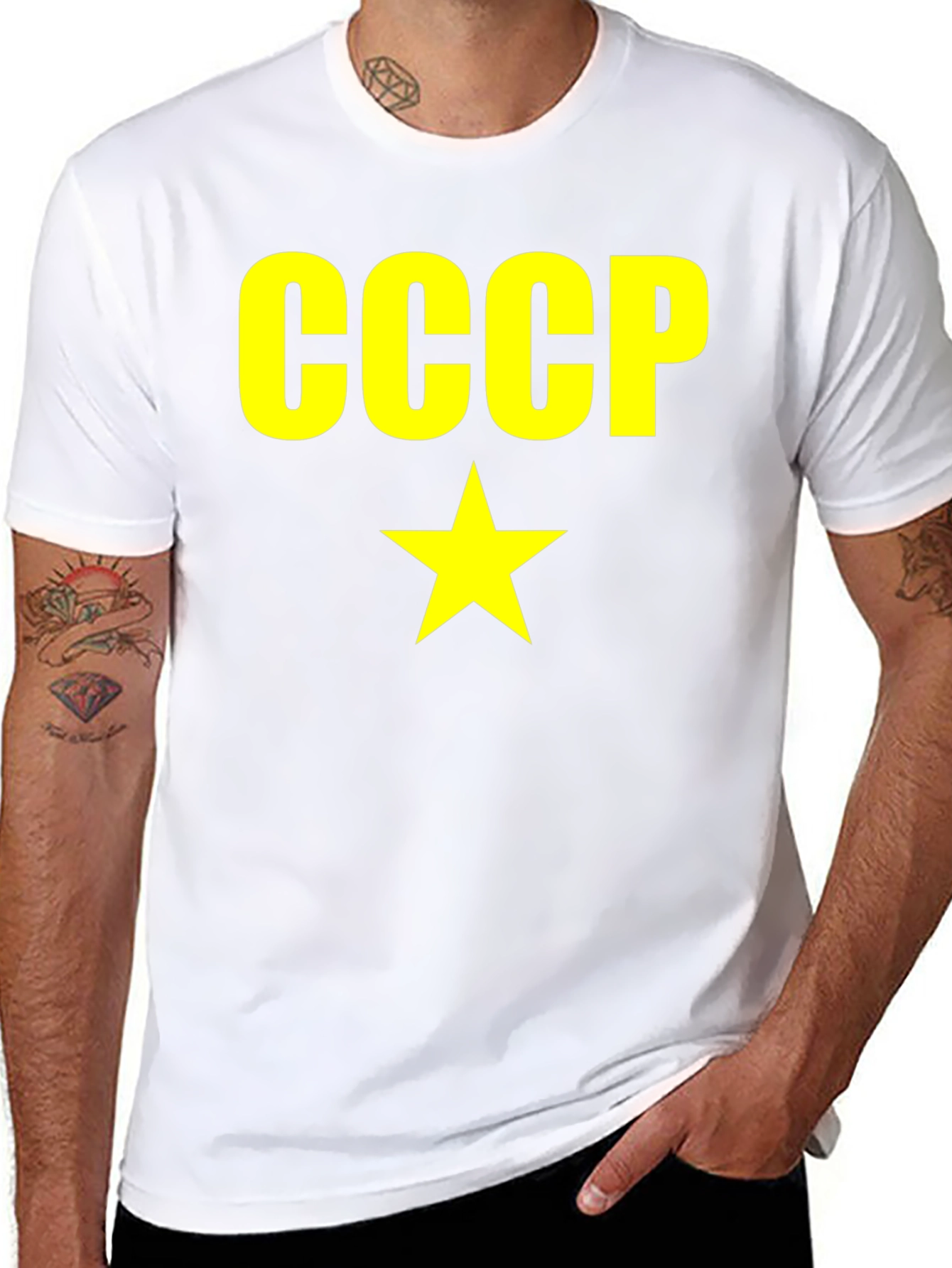 CCCP Soviet Union Star Graphic Black T-Shirt