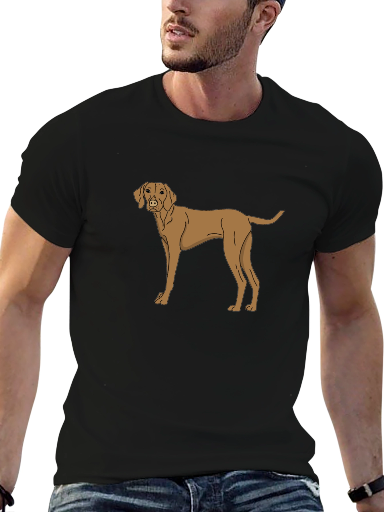 Dog Graphic Tee - Unisex Black T-Shirt