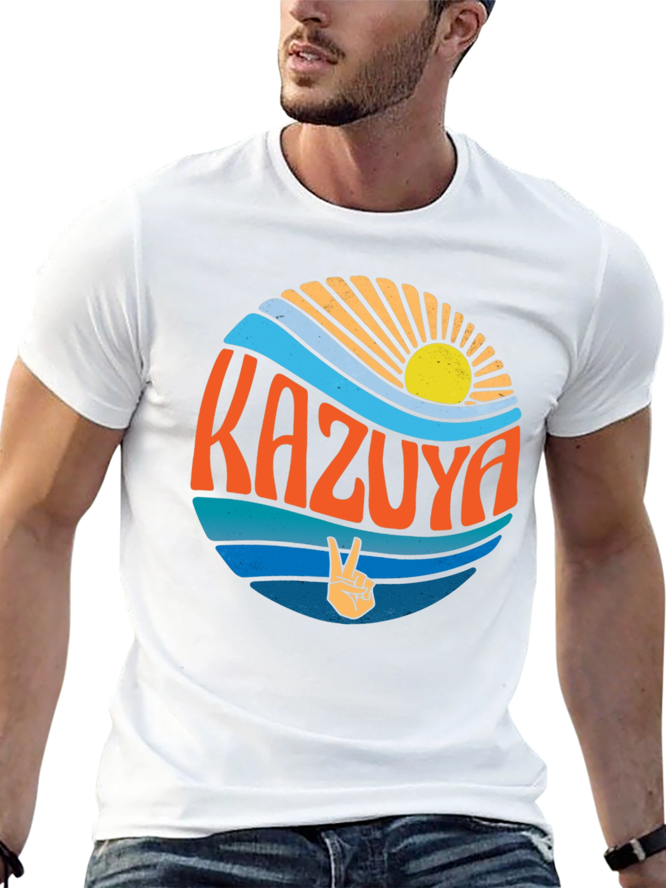 Kazuya Graphic Tee - Retro Style Summer Vibes