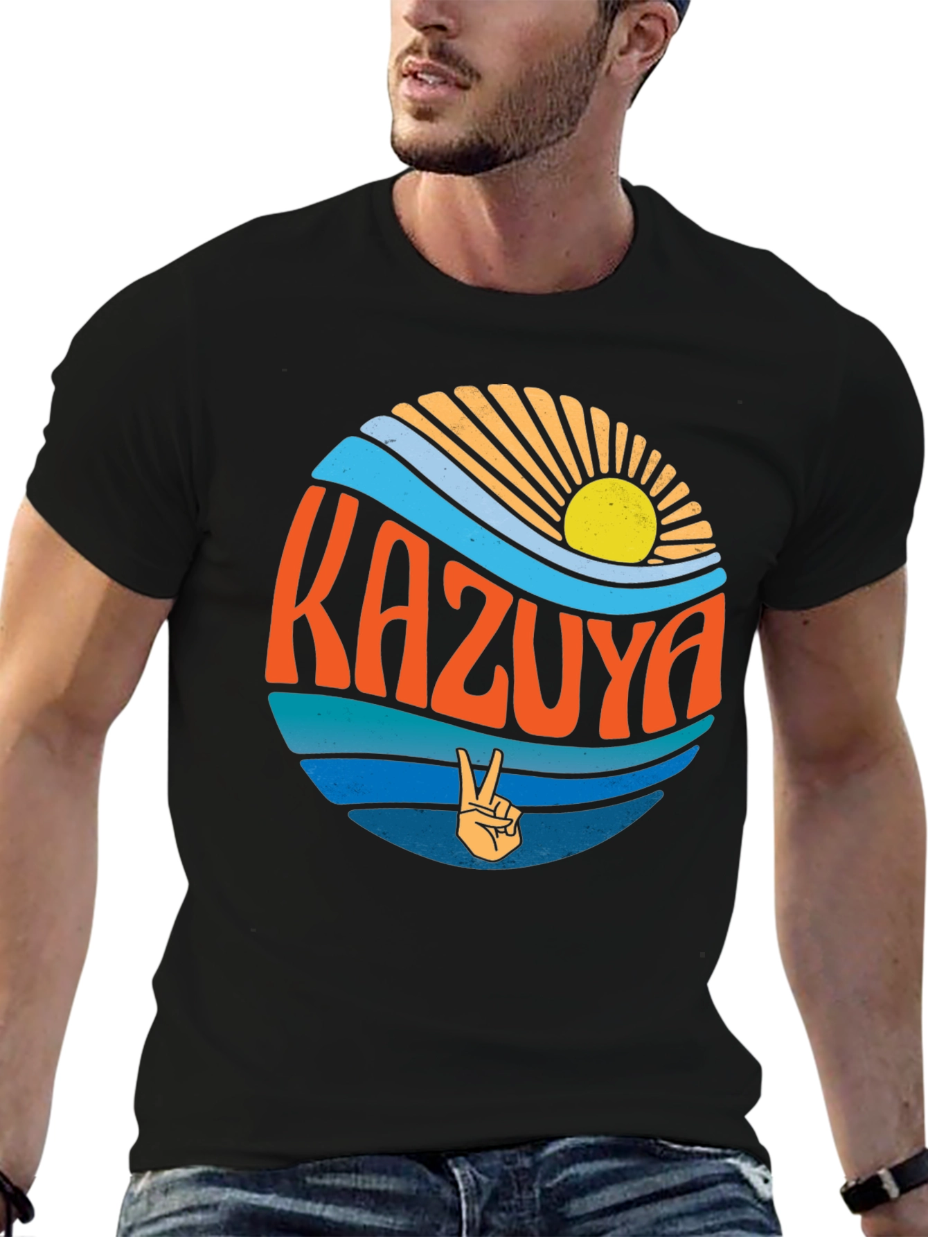 Kazuya Graphic Tee - Retro Style Summer Vibes
