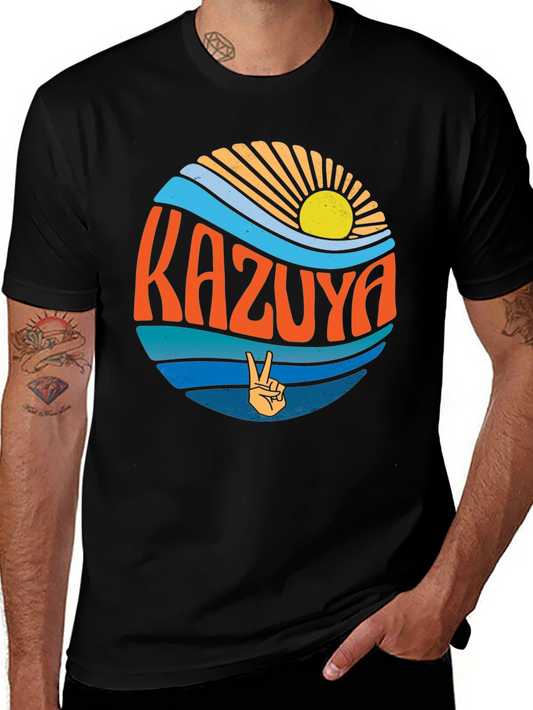 Kazuya Graphic Tee - Retro Style Summer Vibes