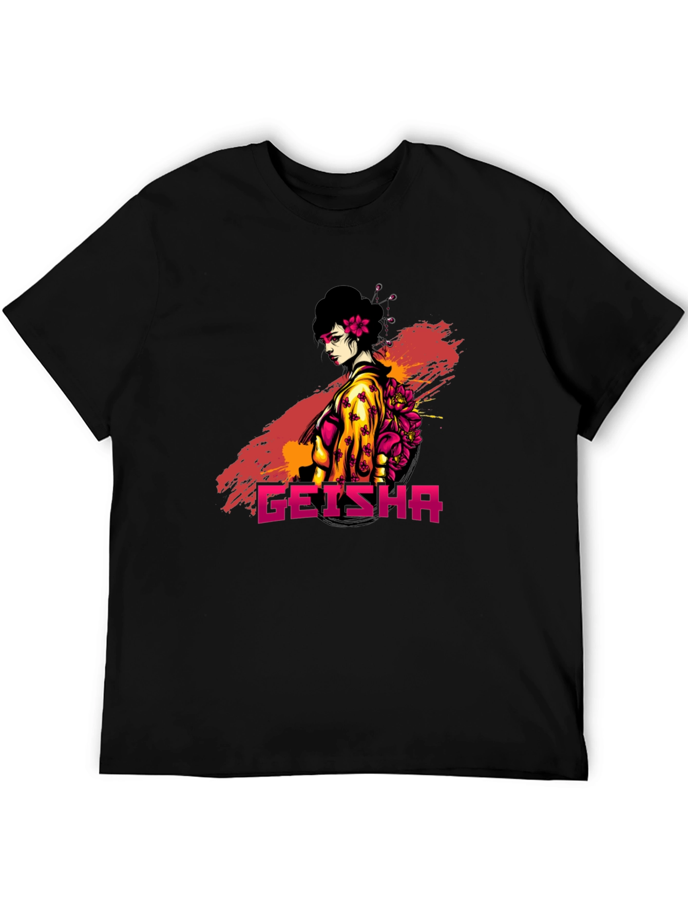 Geisha Graphic Tee - Stylish Japanese Art T-Shirt